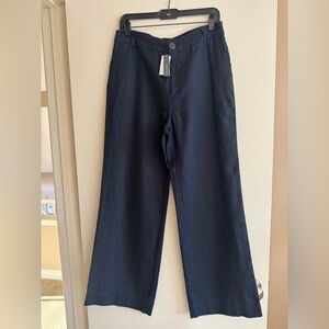 Pendleton Dark Blue Women’s wide leg Linen Pants